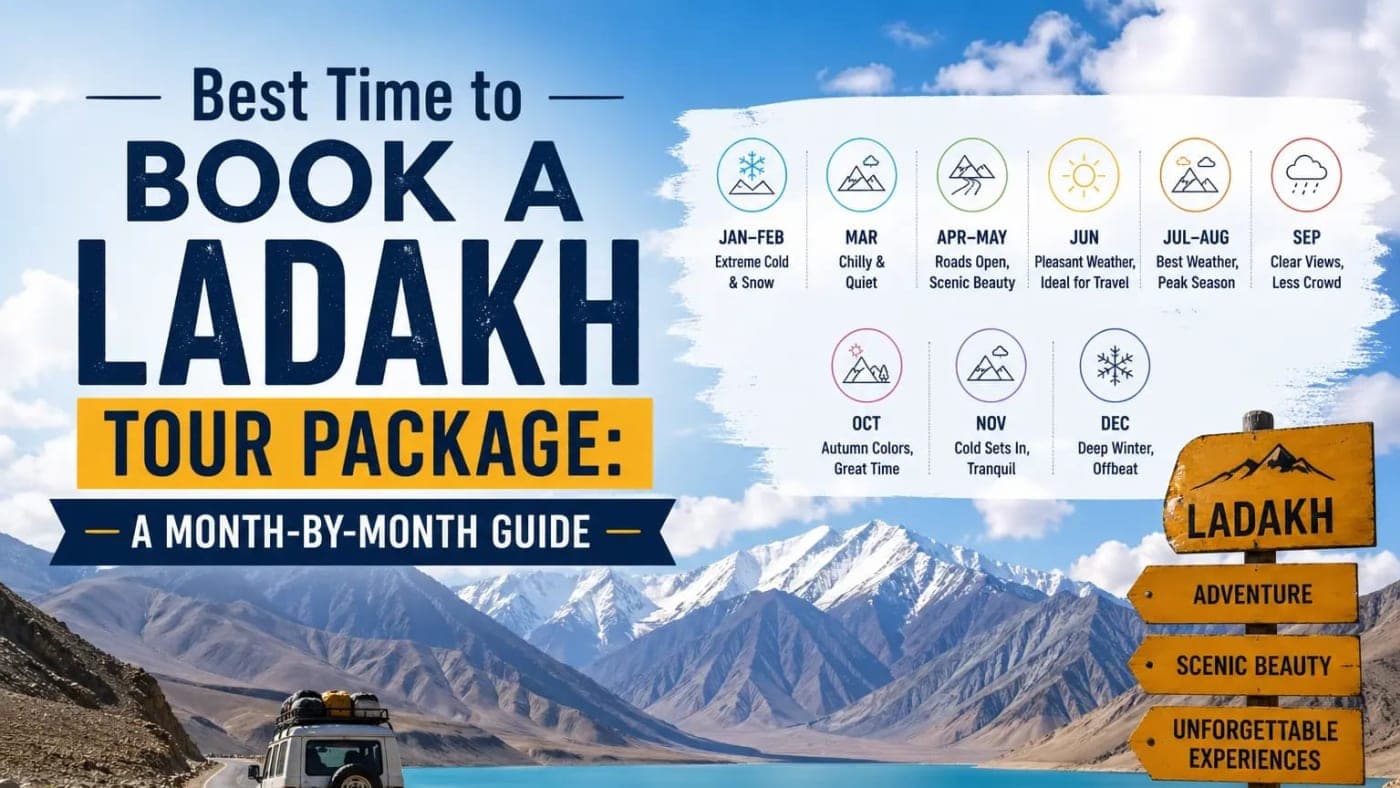 Best Time to Book a Ladakh Tour Package: A Month-by-Month Guide
