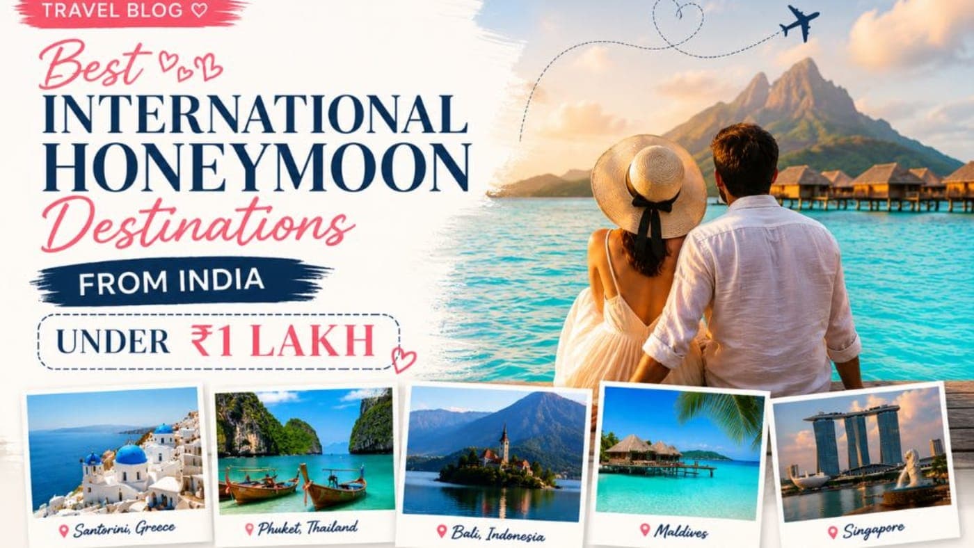 Best International Honeymoon Destinations from India Under ₹1 Lakh
